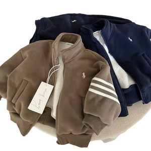 Children's Fleece Lined Winter Set Thickened Jacket Pants Windproof With Label Boys Girls Outwear - Product Image 3