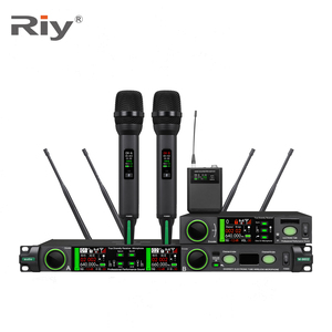 Micrófono Inalámbrico USB de Doble Canal M-9602 con Supresor de Retroalimentación/Echo/Equalizador Integrado para <span class=keywords><strong>Karaoke</strong></span> de Alta Calidad - Product Image 1