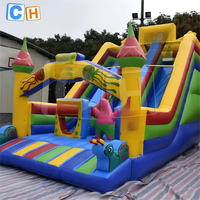 Toboggan gonflable géant personnalisable pour adulte, commercial, extérieur, toboggans gonflables bon marché pour enfants, jardin avec piscine