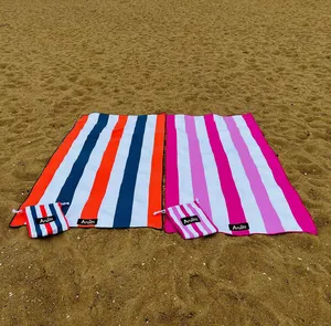 Customized Sand Free Beach Towel Printed Suede Microfibre Quick Dry Beach Towel With Logo