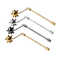 Piercing d'oreille en acier chirurgical Trident de Neptune et Marteau de météore, barbell droit, bijoux de piercing corporel tendance