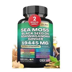SuniGreen Natural Organic Wildcrafted Raw Sea Moss Capsules Private Label Pills Seamoss Capsule