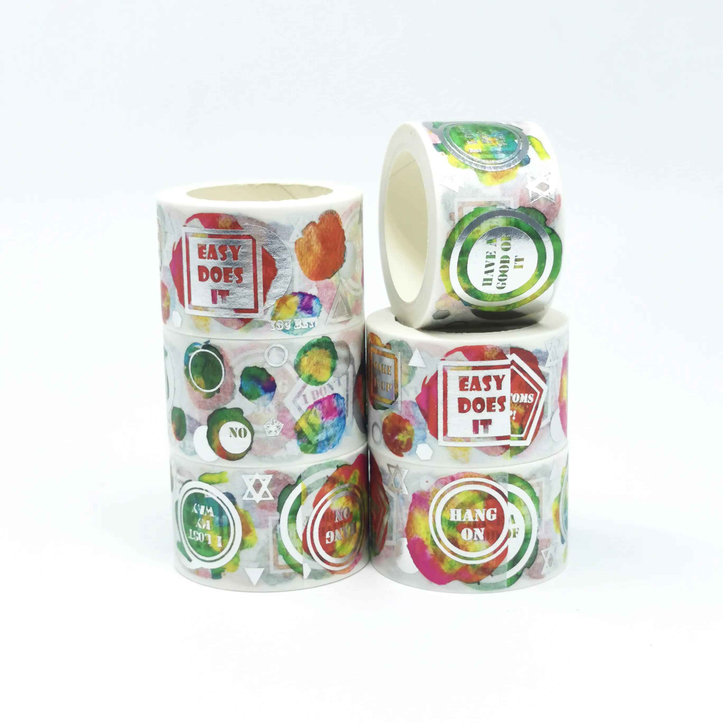 New Style Hot Sale Bronzing Stationery Journal Stickers Decorative Pastel Washi Washi Tape Vintage Washi Tape