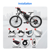 Kit de conversion de roue arrière pour moto/vélo électrique avec moteur à moyeu direct sans balais MTX Rim 48V-72V 1000W-5000W, 20-29 pouces, écran LCD