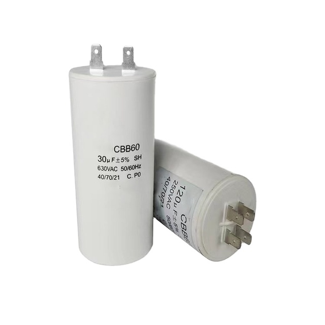 BESUN AC CBB60 Motor Run Capacitor 2-Pin Aluminum Electrolytic Capacitors for Ceiling Fans Air Conditioners Induction Motors CE