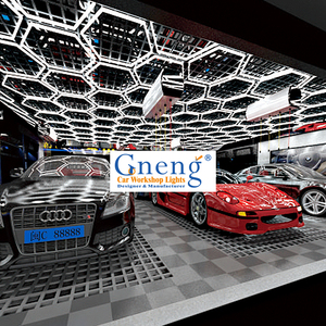 Lumière de détail hexagonale <span class=keywords><strong>LED</strong></span> de haute qualité 100-240V, éclairage de garage hexagonal, longue durée de vie, lampe d'atelier automobile pour lampe de garage - Product Image 2
