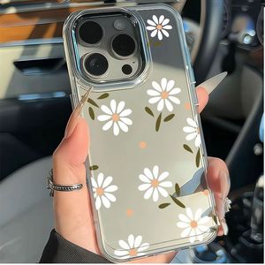 Elegante Custodia per Cellulare con Stampa di Margherite Bianche e Foro per Fotocamera Elettroplaccato per <span class=keywords><strong>iPhone</strong></span> 7 8 <span class=keywords><strong>X</strong></span> Xr Xs 11 12 13 14 15 16 17 Pro Max - Product Image 4