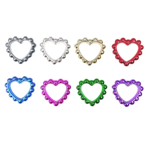 Nuovi Connettori a Cuore Cavi in Acrilico/Plastica/Lucite Colorati UV <span class=keywords><strong>per</strong></span> Creazione di Gioielli e <span class=keywords><strong>Braccialetti</strong></span> - Product Image 4