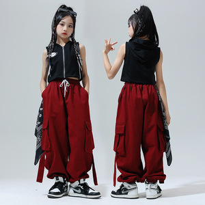 Vêtements de danse <span class=keywords><strong>jazz</strong></span> <span class=keywords><strong>Cool</strong></span> Fashion <span class=keywords><strong>Jazz</strong></span> Ensemble de costumes de pantalons de couleur dopamine pour enfants - Product Image 3