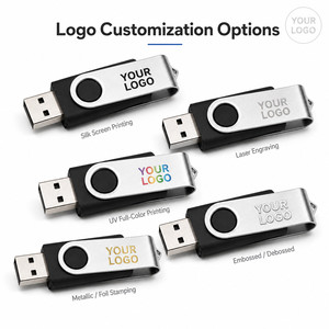 Custom Logo Swivel USB Flash Drive 360 Degree Rotating <b>Memory</b> <b>Stick</b> for Business Promotional Gift Bulk Pen Drive 64GB 32GB - Product Image 2