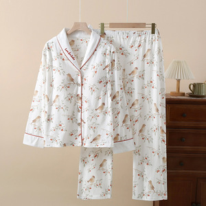 Nuovo <span class=keywords><strong>Pigiama</strong></span> Premaman in 100% <span class=keywords><strong>Cotone</strong></span> <span class=keywords><strong>Interlock</strong></span> per l'Autunno |   Stile floreale country, carino, regolabile, abbigliamento per l'allattamento domestico - Product Image 6