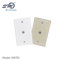 Conector Coaxial Tipo F, Placa de Pared de Una Sola Unidad