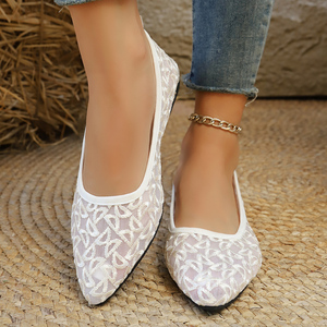 <span class=keywords><strong>Scarpe</strong></span> Basse Comode da Donna Autunno 2026, Modello Slip-On a Punta, Antiscivolo, alla Moda, Taglie Grandi per Matrimoni e Feste - Product Image 2