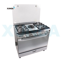 Cuisinière à gaz Xunda 90 cm avec 5 brûleurs et four, cuisinière autonome pour la maison