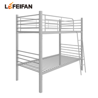 Lit superposé en acier 2026 pour enfants, design moderne, mobilier de dortoir en métal, lit double à deux niveaux