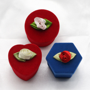 Heart Shaped <b>Ring</b> <b>Box</b>, Round Cylinder <b>Ring</b> <b>Box</b>, Hexagonal Jewelry <b>Box</b>, Square Velvet <b>Ring</b> <b>Box</b>, Rectangle Jewelry Case - Product Image 5