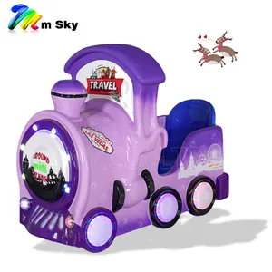 Purple fiberglass kids Mini Car games kiddie rides Win Money swing train machine coin operated amusement equipment for sales