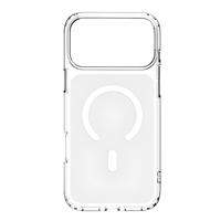 Étui de téléphone transparent magnétique antichoc en TPU + acrylique pour 17/16/15/14 avec charge sans fil