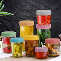 Couvercles en plastique colorés pour bocaux Mason, étanches, avec joints en silicone pour bocaux Mason à ouverture normale et large