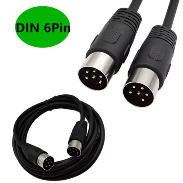 1m 3m High Quality DIN 6pin Male to Male Audio and Video Cable S-Terminal Midi 6pin for Audio Microphone Guitar Cable