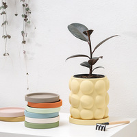 Balcon Moderne Rond Épaissir Bonsaï Pots Pots En Terre Cuite Pour Plantes Durable En Céramique Succulente Planteur