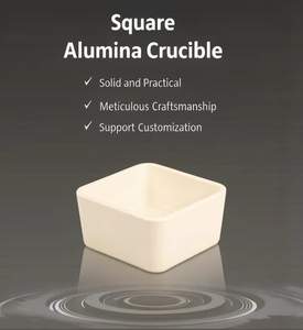 Creuset en céramique d'alumine carré, haute dureté, haute résistance à la chaleur, pour la fusion des métaux, extraction, laboratoire - Product Image 5