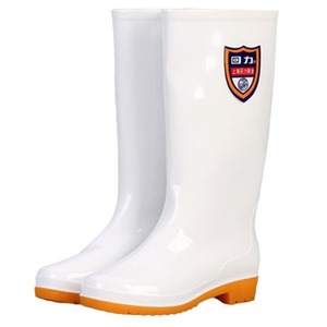 รองเท้าบูทกันฝนทรงสูงสำหรับผู้หญิง ยี่ห้อ Warrior สีขาว ทำจาก PVC สำหรับใช้ในโรงงานอาหาร กันลื่น กันน้ำมัน - Product Image 3