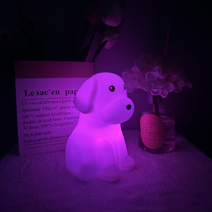 Phổ biến dễ thương Dog Silicone LED ánh sáng ban đêm có thể sạc lại cảm ứng mềm mại của trẻ em đêm đèn cho trang trí nội thất và quà tặng - Product Image 5