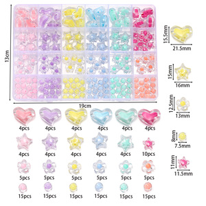 Acrylic <b>Bead</b> <b>Set</b> For Children Diy Bracelets Jelly Colored Mixed <b>Beads</b> Middle Size Yiwu Origin Spring 2024 - Product Image 2