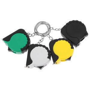 Promotional Portable Mini Steel Tape Measure 1M <b>Keychain</b> Measuring Tape Keychains with <b>Custom</b> logo - Product Image 1