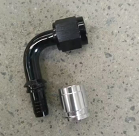 Kit d'assemblage de raccords à sertir FS AN4 AN6 AN8 AN10 AN12 droits ou à 45/90 degrés pour tuyau de carburant PTFE avec/sans revêtement PU