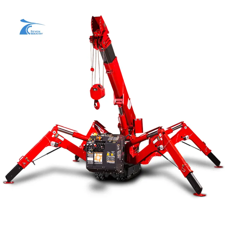 Narrow Space Small Mini Spider Crane Crawler Crane mini crawler crane With Hydraulic Telescopic Outrigger