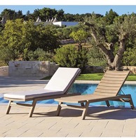 Chaise longue d'extérieur imperméable de haute qualité pour pique-nique, parc, villa, jardin, patio, hôtel, plage, bord de piscine, complexe hôtelier