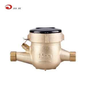 Compteur d'eau multi-jets 1/2'' en laiton couleur naturelle, type sec, multi-jets - Product Image 2