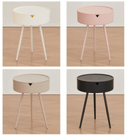 Table d'appoint ronde en métal avec plateau, table d'appoint noire mate, fabricant sur mesure pour salon, appartement de services, chambre d'hôtel
