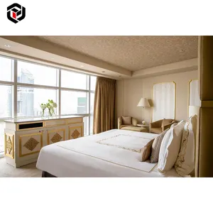 होटल फर्नीचर आपूर्तिकर्ता आधुनिक लक्जरी 5 स्टार बेडरूम होटल के कमरे में फर्नीचर सेट Fulilai गुआंग्डोंग बेड बेडरूम अनुकूलित आकार