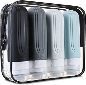 Kit <span class=keywords><strong>de</strong></span> Botellas <span class=keywords><strong>de</strong></span> <span class=keywords><strong>Silicona</strong></span> para Cosméticos <span class=keywords><strong>de</strong></span> <span class=keywords><strong>Viaje</strong></span>, Aprobado por la TSA, Personalizado, Recargable, Juego <span class=keywords><strong>de</strong></span> Botellas <span class=keywords><strong>de</strong></span> <span class=keywords><strong>Silicona</strong></span> para Artículos <span class=keywords><strong>de</strong></span> Aseo - Product Image 1