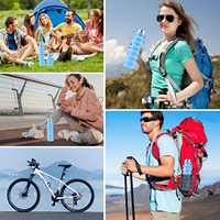 Bouteille d'eau pliable en silicone écologique, gobelet en silicone souple réutilisable, gobelet d'eau en silicone pour la salle de sport