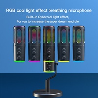 Microphone USB Condensateur RGB Gaming Transfrontalier SU8 avec Réduction de Bruit et Réponse en Fréquence Full Direction 100Hz-20kHz pour PC et Mobile
