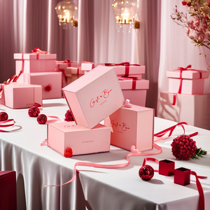 Caja Magnética Rosa de Cartón Reciclable Plegable con Logotipo Estampado Personalizado al por Mayor, Laminación Mate, Embalaje para Extensiones de Cabello y Ropa - Product Image 3