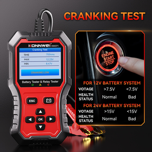เครื่องมือวิเคราะห์แบตเตอรี่และรีเลย์สำหรับยานยนต์ KONNWEI KW371 ปี 2026 แบบ OEM ODM พร้อมรีเลย์ 4 ขา และ 5 ขา - Product Image 2