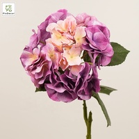 Hortensias Peints Haute Qualité 65cm, Fleurs Artificielles en Latex Effet Réel, Décoration pour Maison, Mariage, Hôtel