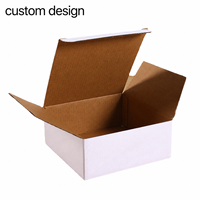 Boîte d'expédition pliable en carton ondulé blanc pour l'emballage de petits articles et cadeaux