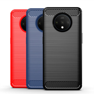 Pour <span class=keywords><strong>coque</strong></span> de téléphone <span class=keywords><strong>OnePlus</strong></span> <span class=keywords><strong>7T</strong></span> - Housse de protection <span class=keywords><strong>OnePlus</strong></span> 8T - <span class=keywords><strong>Coque</strong></span> souple en silicone anti-chute en TPU brossé 1+9RT - Product Image 2