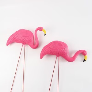 Sculpture en métal de flamant <span class=keywords><strong>rose</strong></span> à long cou en plastique PET <span class=keywords><strong>rose</strong></span>, thème animalier, pour décoration extérieure, utilisée dans les jardins domestiques - Product Image 4