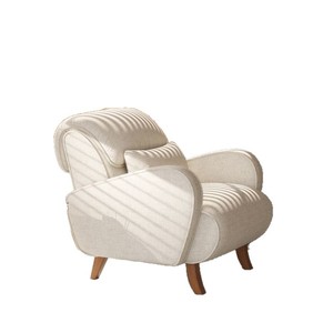 Sillón Individual Moderno Minimalista de Chenilla para Sala de Estar, Sillón Relajante de Color Sólido con Patas de Madera - Product Image 5