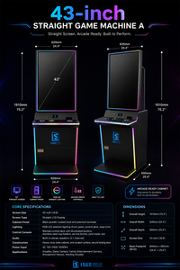 Nouvelle Arrivée 2026 : Machine de Jeu de Skill Droite de 43 Pouces avec Écran Tactile HD LED RGB, Cabinet Métallique à Monnayeur <span class=keywords><strong>pour</strong></span> Centre de Jeux - Product Image 4