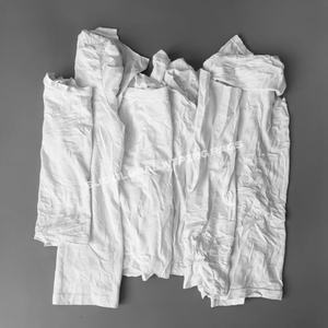 Trapos de limpieza de punto blancos 100% algodón, trapos de camiseta recuperados, trapos industriales absorbentes de aceite para limpieza - Product Image 1