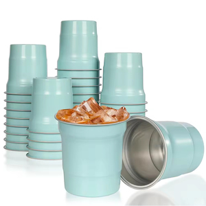 Gobelets en aluminium jetables classiques KABCKA pour fêtes, restaurants et bière – Écologiques, recyclables, légers - Product Image 2