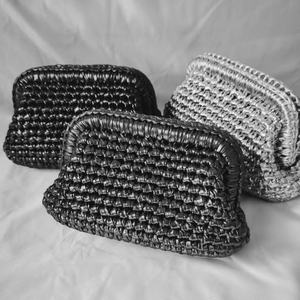 Borse da Sera Eleganti da <span class=keywords><strong>Donna</strong></span> in Crochet Metallico Durevole 2026, Borse Clutch Lavorate a Maglia Interamente a Mano - Product Image 2